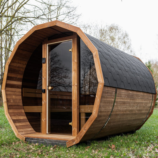 Halo Saunas Vox Barrel Sauna 3m Thermo-wood