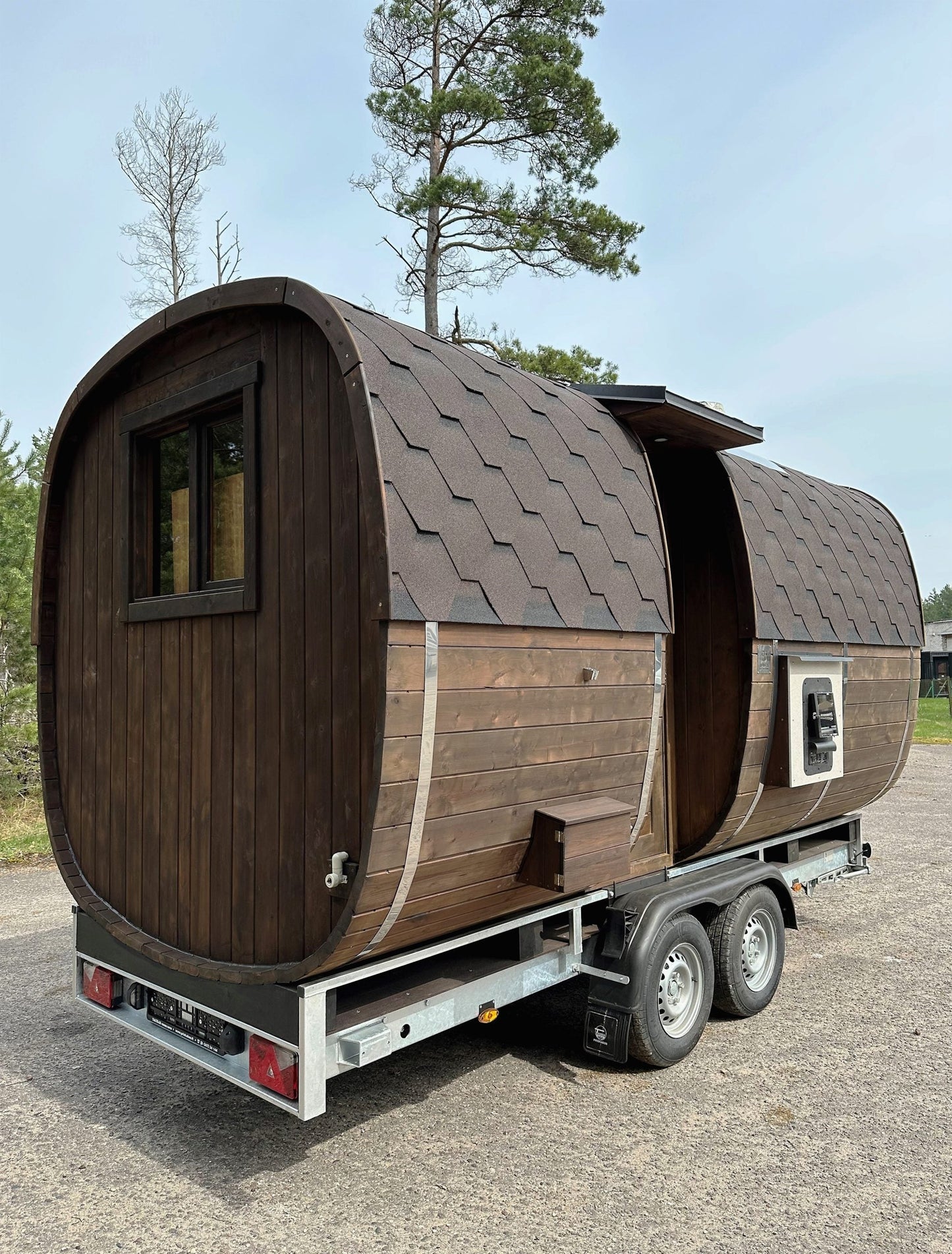 Mobile Barrel Sauna Bespoke & Custom Options Available